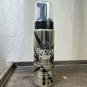 BRITISH HAIR Volume Foundation‎ Mousse Superior Root Lift Strength Foam 7.5oz
